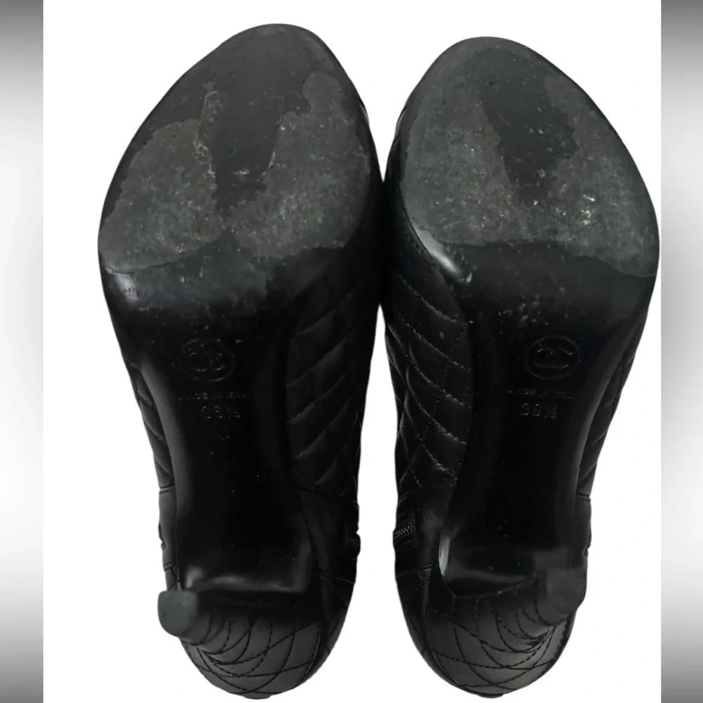 CHANEL Black Quilted Ankle Booties size 6.5 $1600